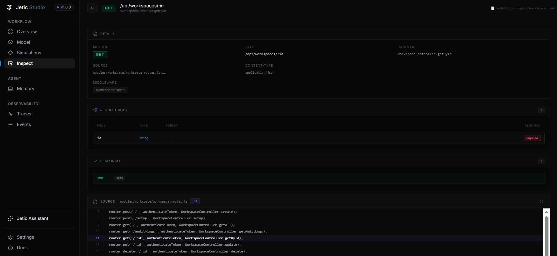 Jetic Studio endpoint inspect
